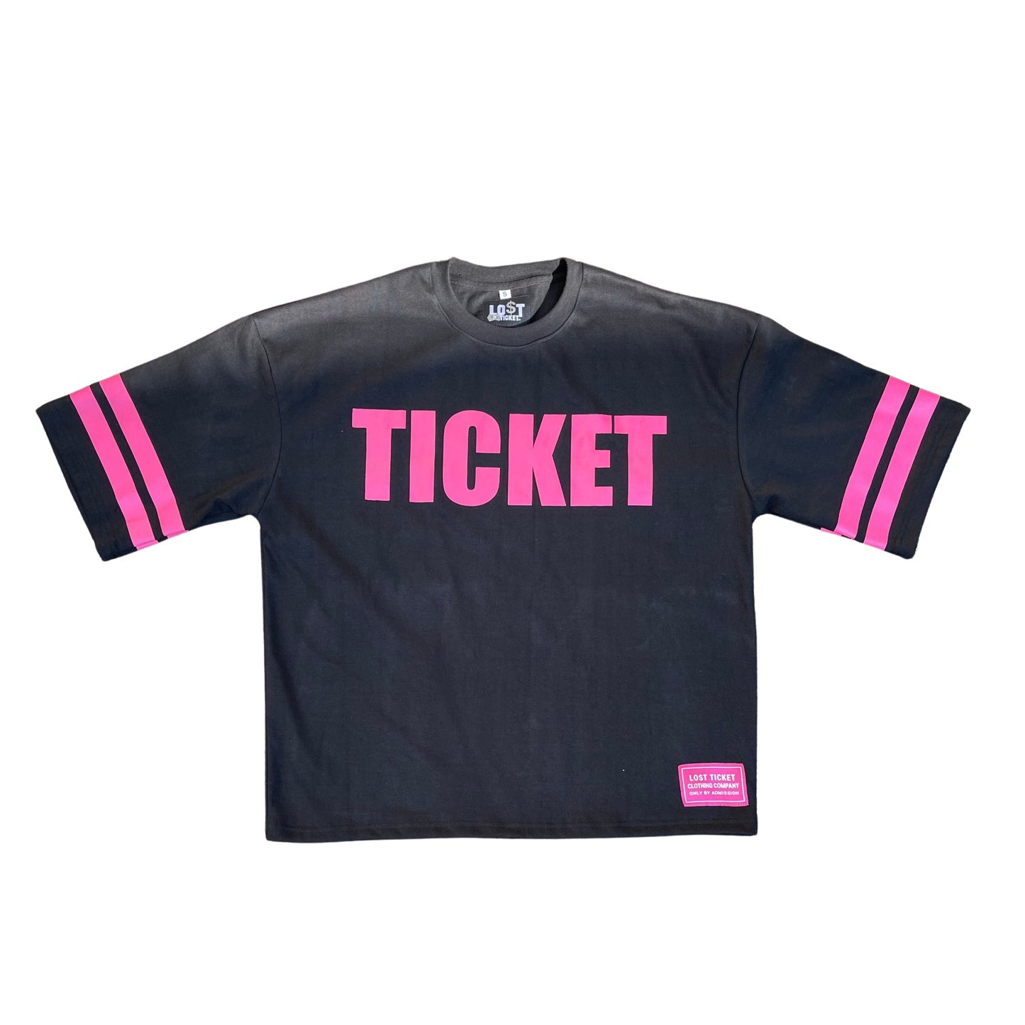 Pink Oversized Ticket Shirt