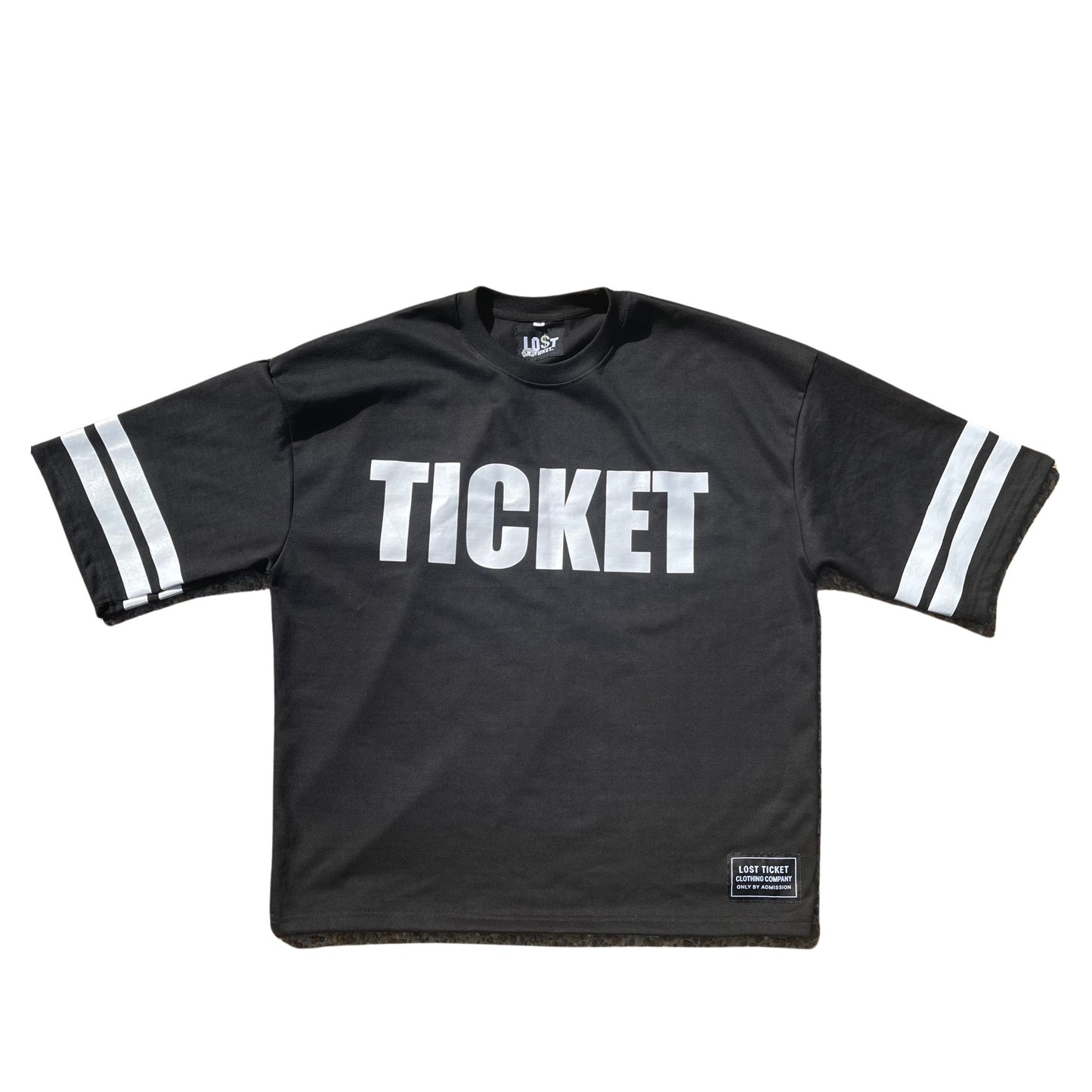 White Oversized Ticket Shirt